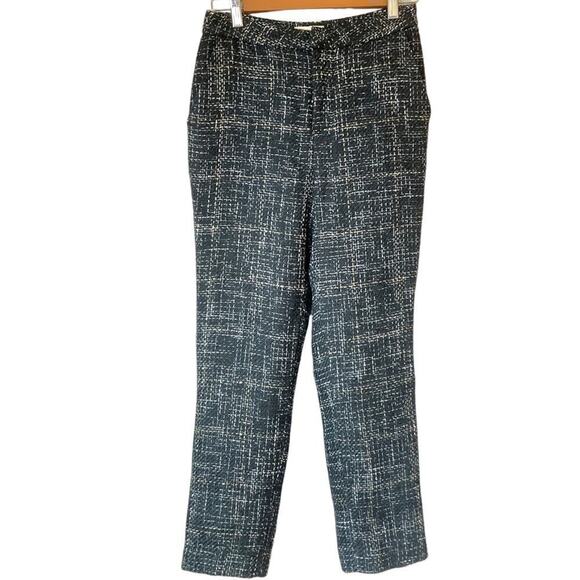 NWT L’agence Logan Tweed Trousers Size 2 Black Gold - Picture 3 of 9